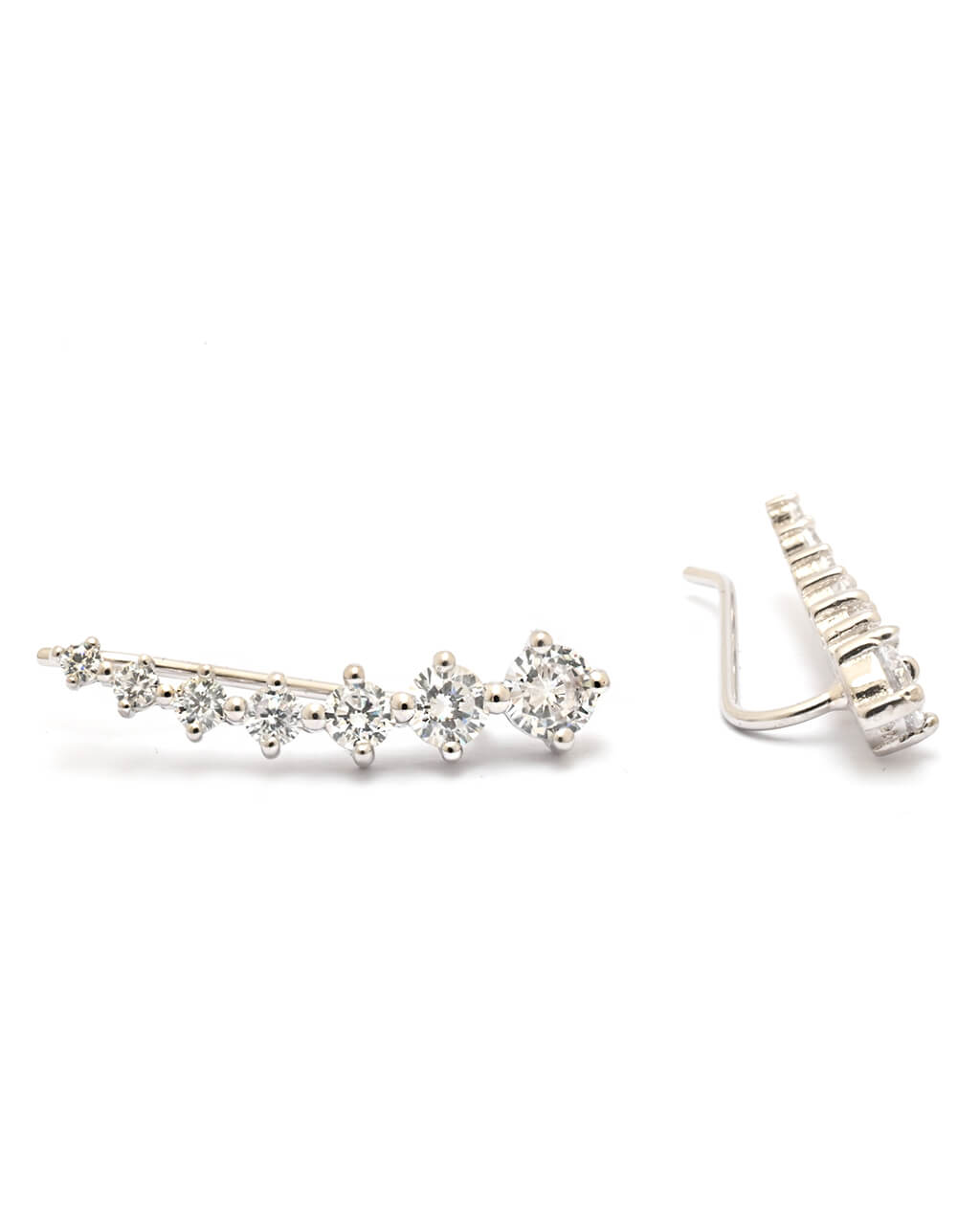 Sterling silver Climber Earrings, ear pin, ear wrap, ear crawler