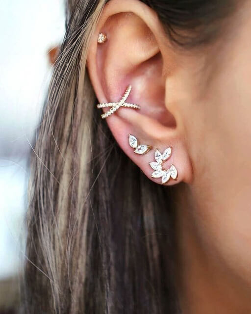 Criss Cross -X- Ear Cuff Earring