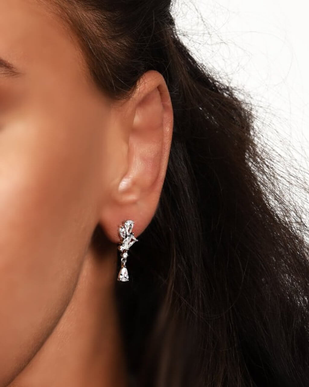 Crystal earrings, teardrop earrings, drop earrings