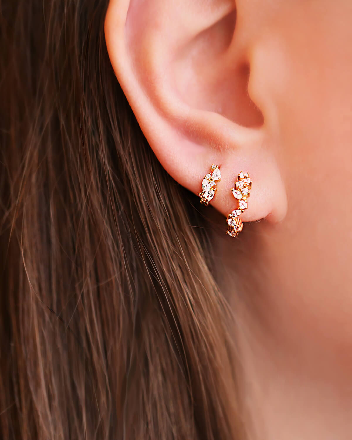 Chunky Small Cluster 6mm hoops