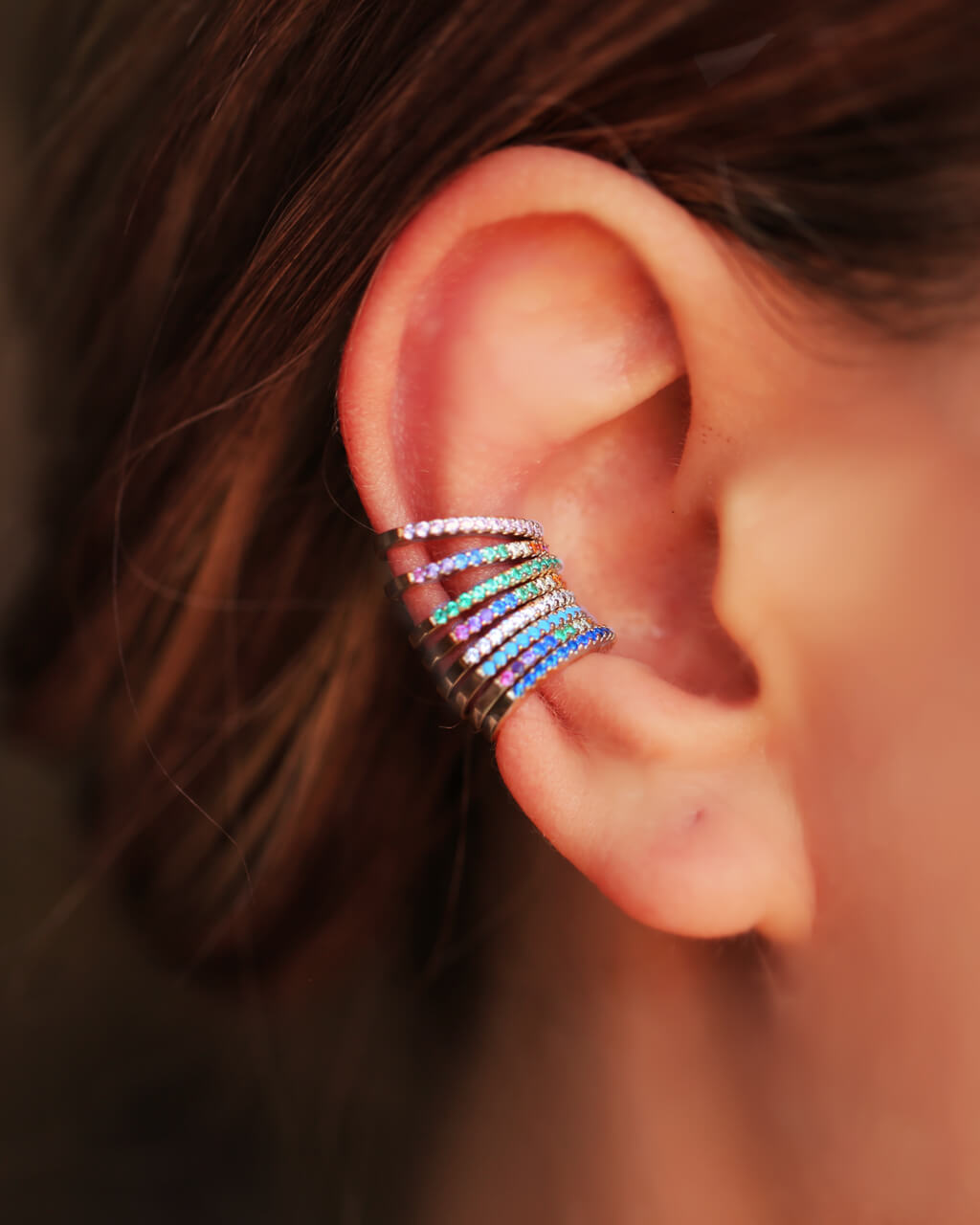 Turquoise No Piercing Ear Cuff