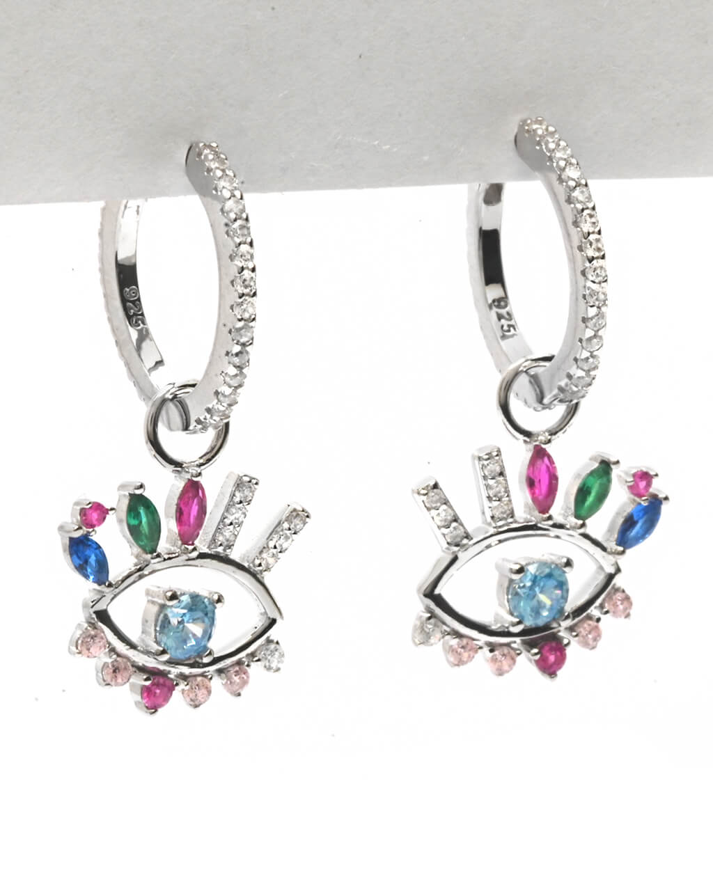 eye lash earrings, Huggie Hoop Earrings,