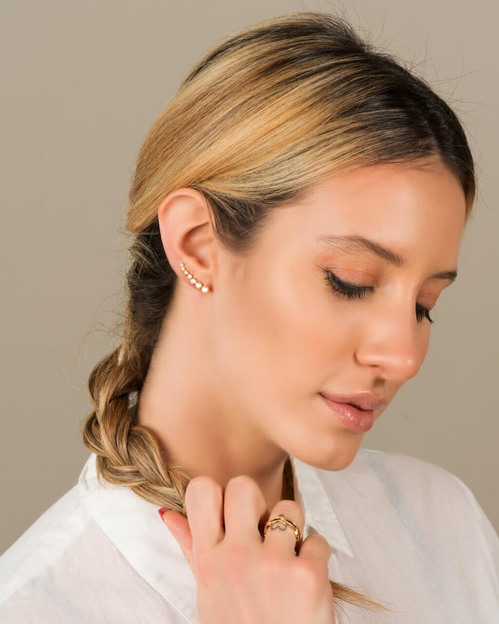 Orecchini rampicanti in oro giallo , Orecchini da Donna , VERENDI