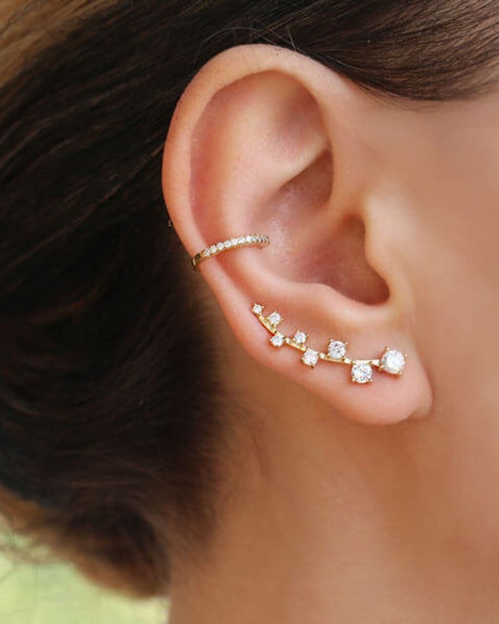 Ear crawlers, ear cuff, unique earrings, orecchini rampicanti, boucles d'oreille montantes