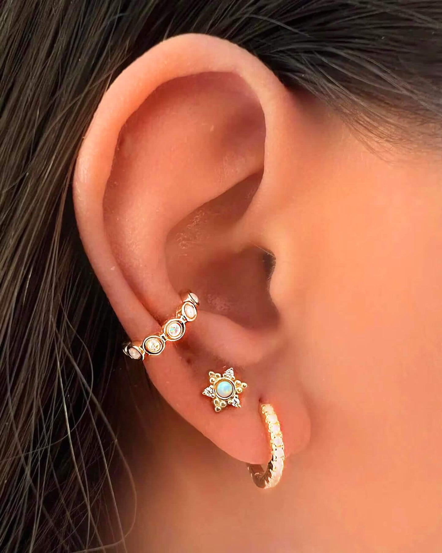 Opal Ear Cuff No Piercing