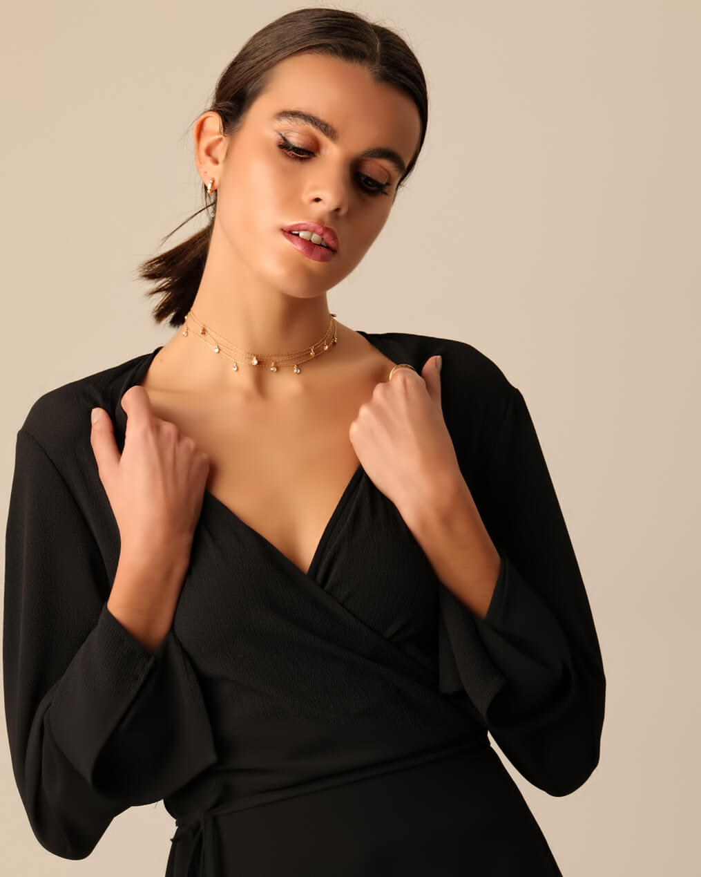 Long Necklace with Drops