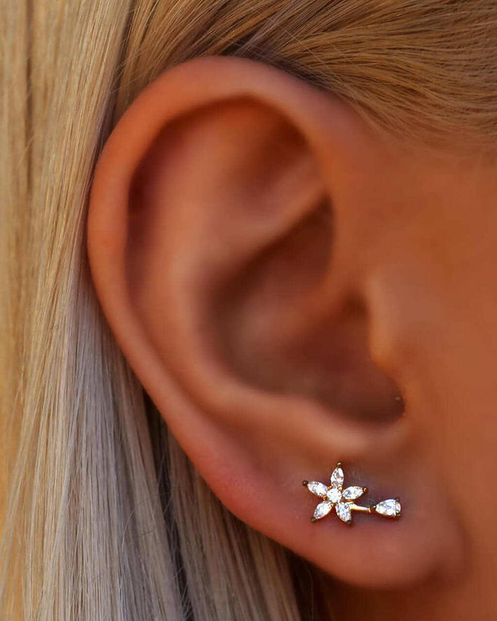 tiny flower earrings