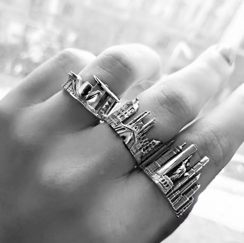 Barcelona Ring, NYC Ring, silver gold ring, gift ideas, best friend gift, gift for her, Verendi, Citimi