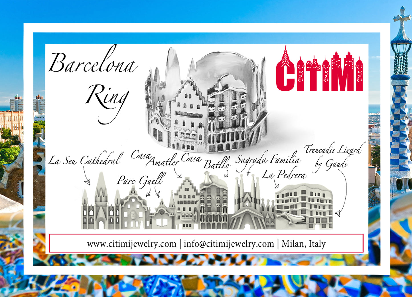 Barcelona Ring, silver gold ring, gift ideas, best friend gift, gift for her, Verendi, Citimi