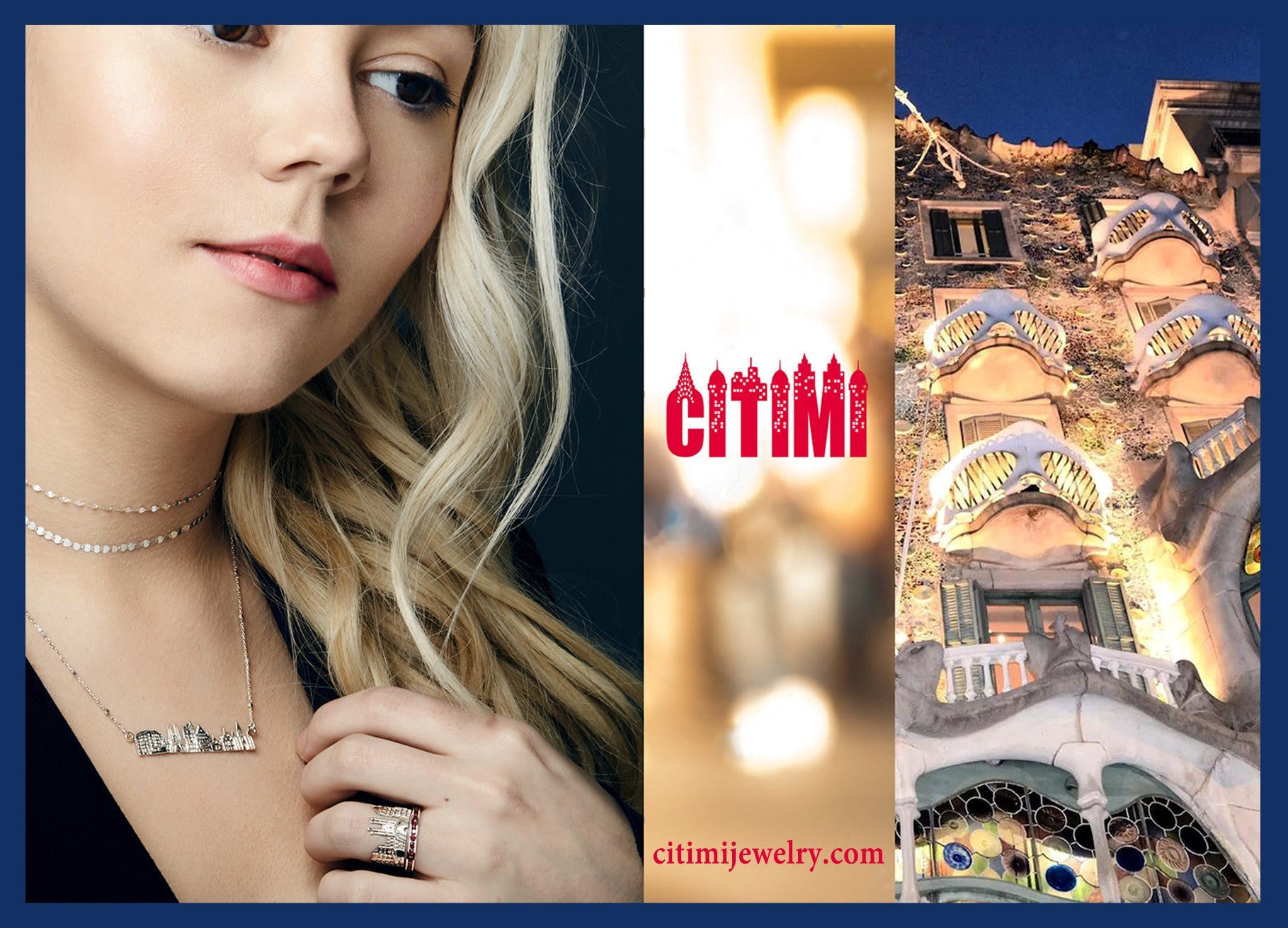 Barcelona necklace, gold necklace, custom necklace, wife gift,  gift ideas, best friend gift, gift for her, Verendi, Citimi