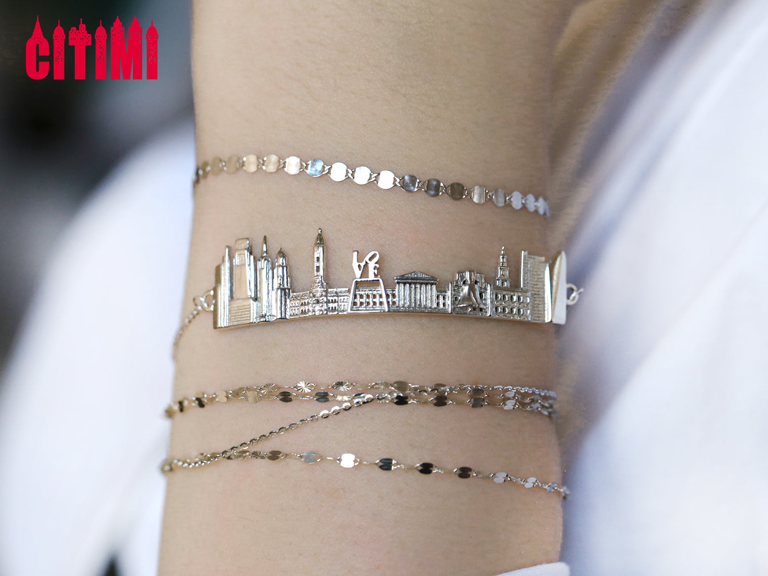 Philadelphia Bracelet, silver gold Bracelet, gift ideas, best friend gift, gift for her, Verendi, Citimi