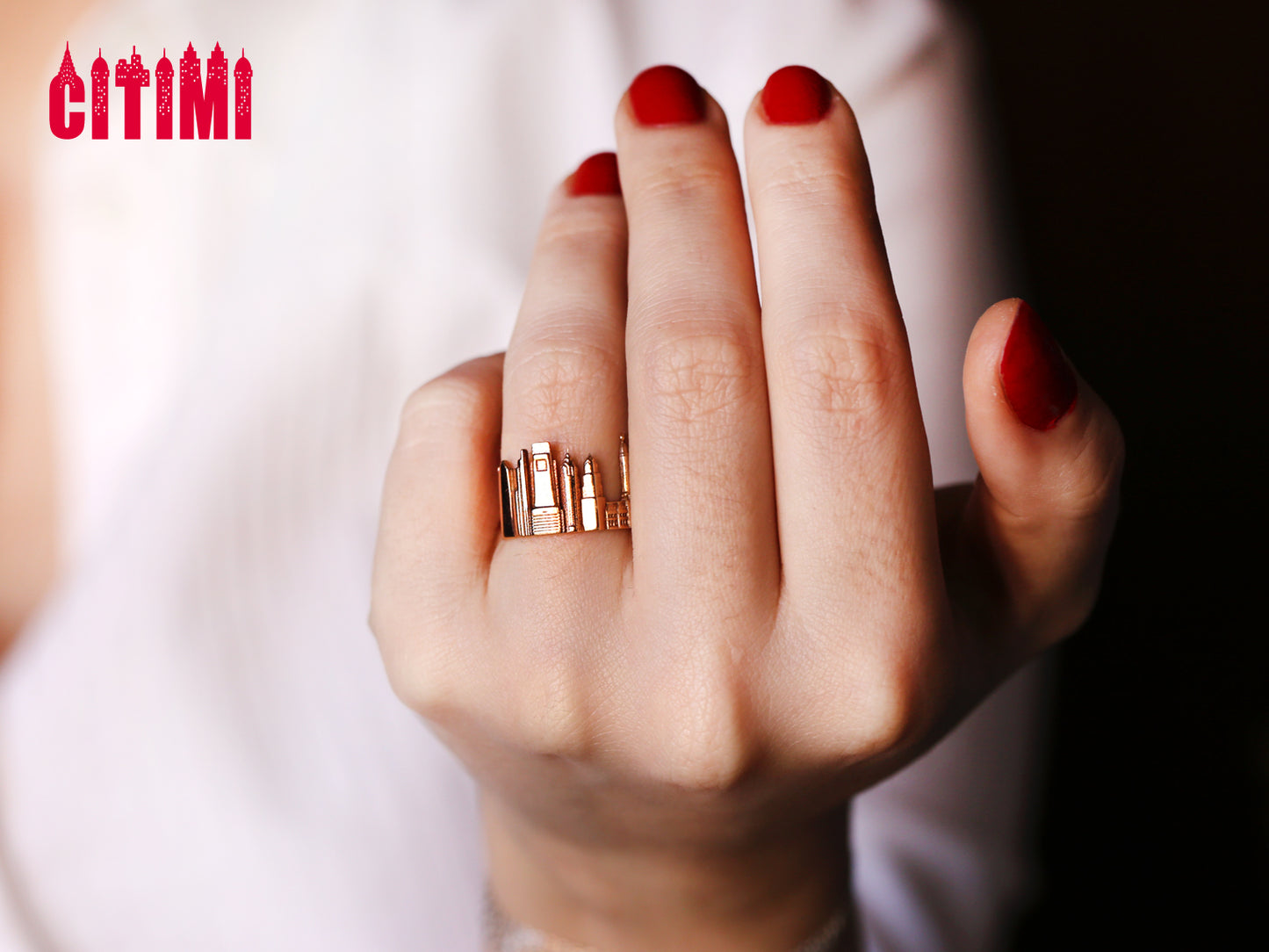 Philadelphia Skyline, Philadelphia ring, silver gold ring, gift ideas, best friend gift, gift for her, Verendi, Citimi