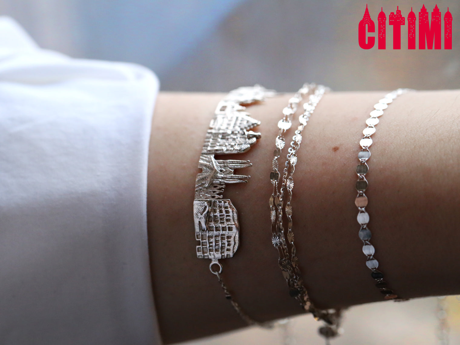 Barcelona bracelet, gift for her, silver bracelet, Verendi, Citimi