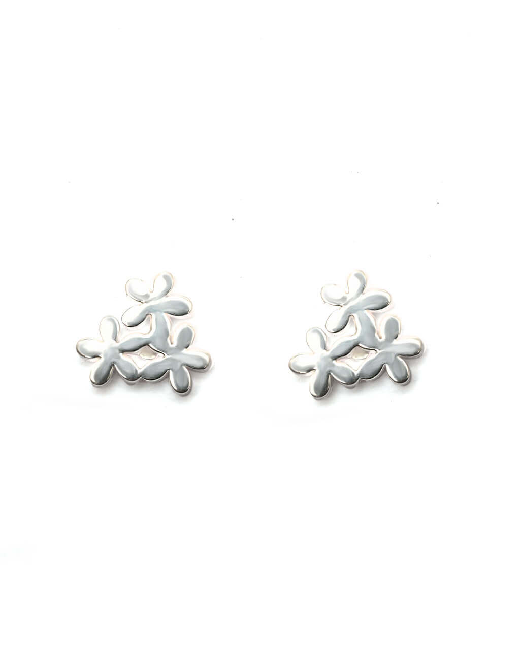 silver stud minimalist earrings, piercing stud