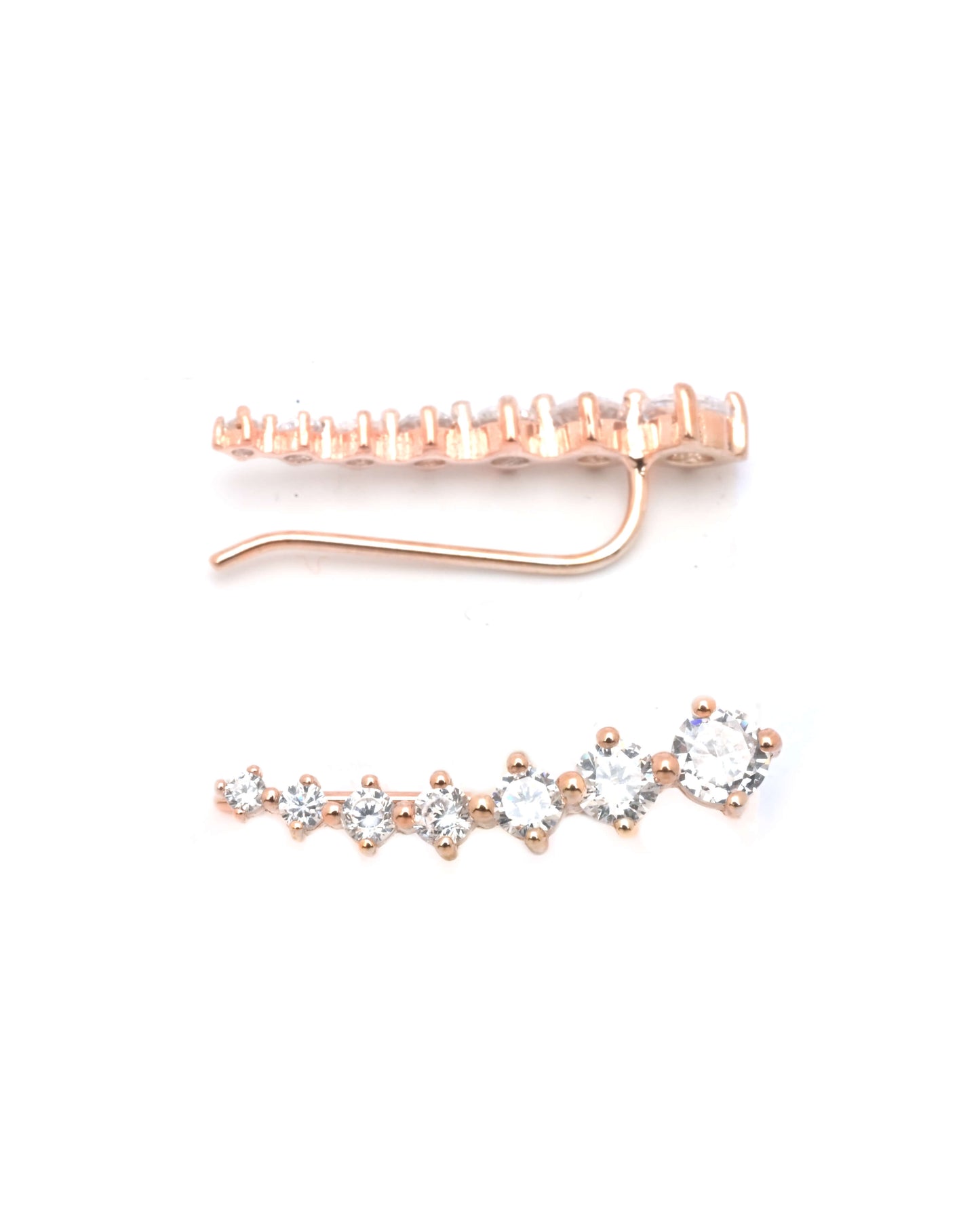 Gold Climber Earrings, ear crawler, boucles d'oreille montantes