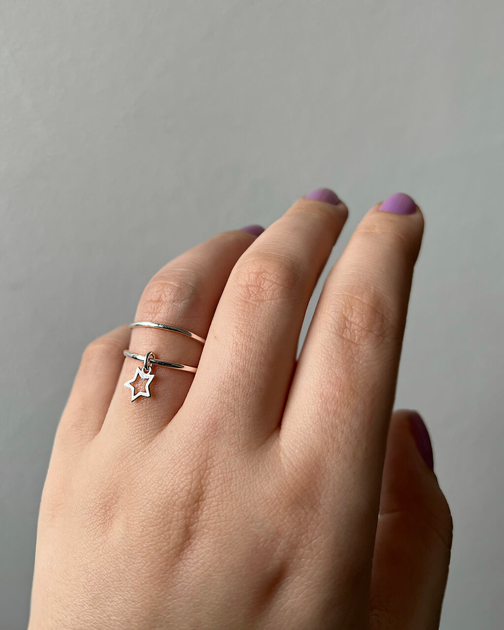 Star charm ring