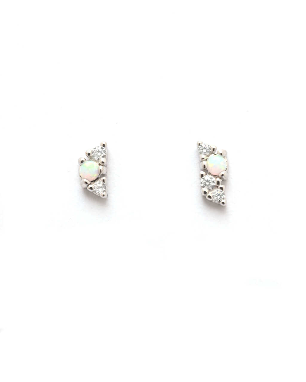 Dainty earrings, opal mini stud, helix stud