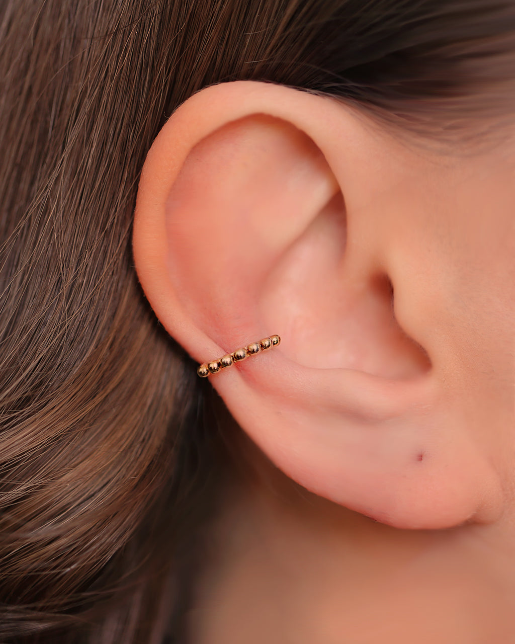 Tiny beads ear cuff earring