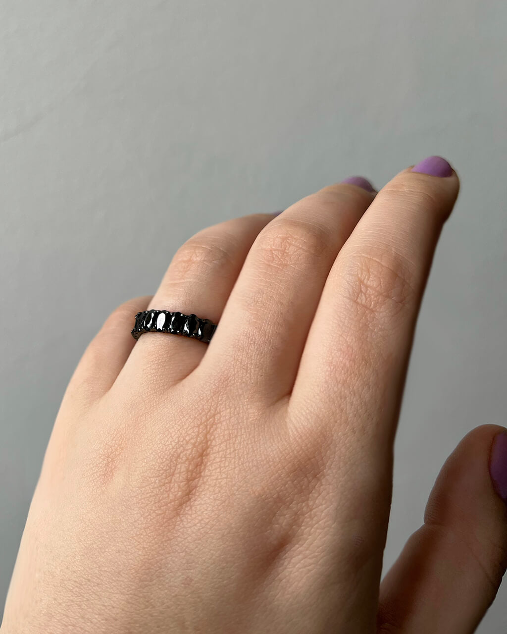 Black statement ring