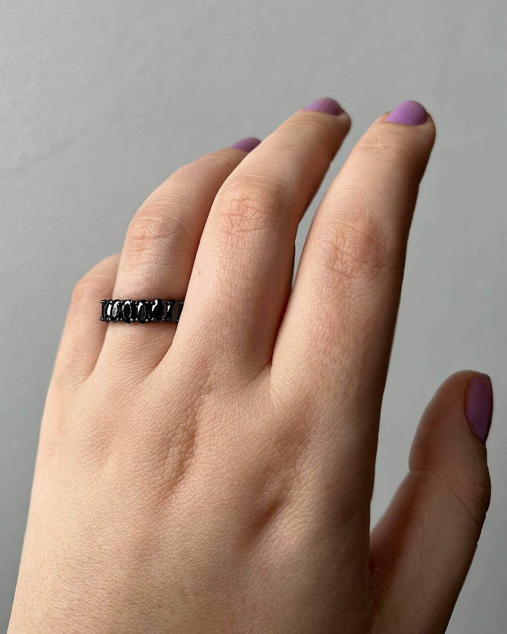 Black statement ring