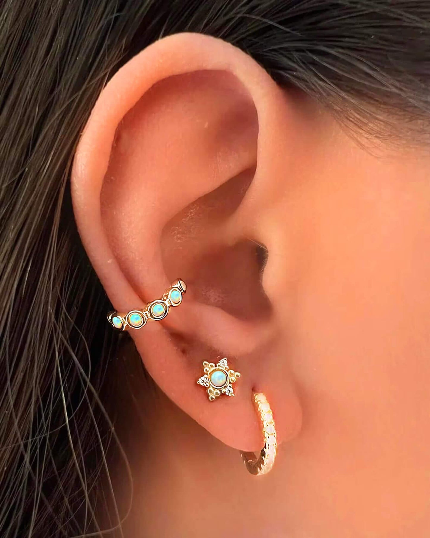 Opal Ear Cuff No Piercing