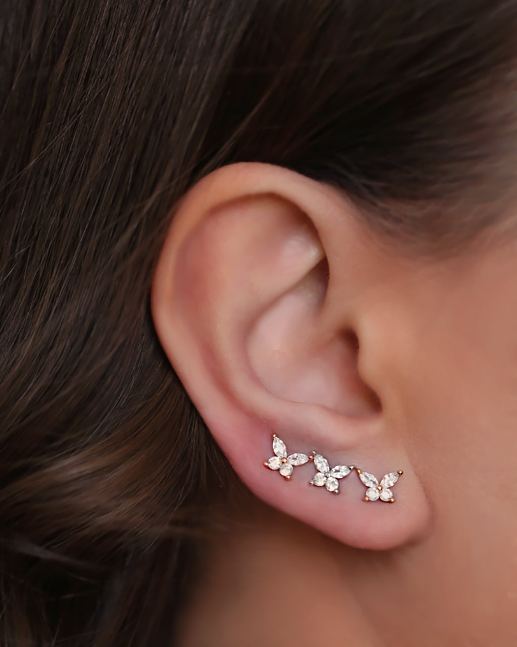 Butterfly stud earrings