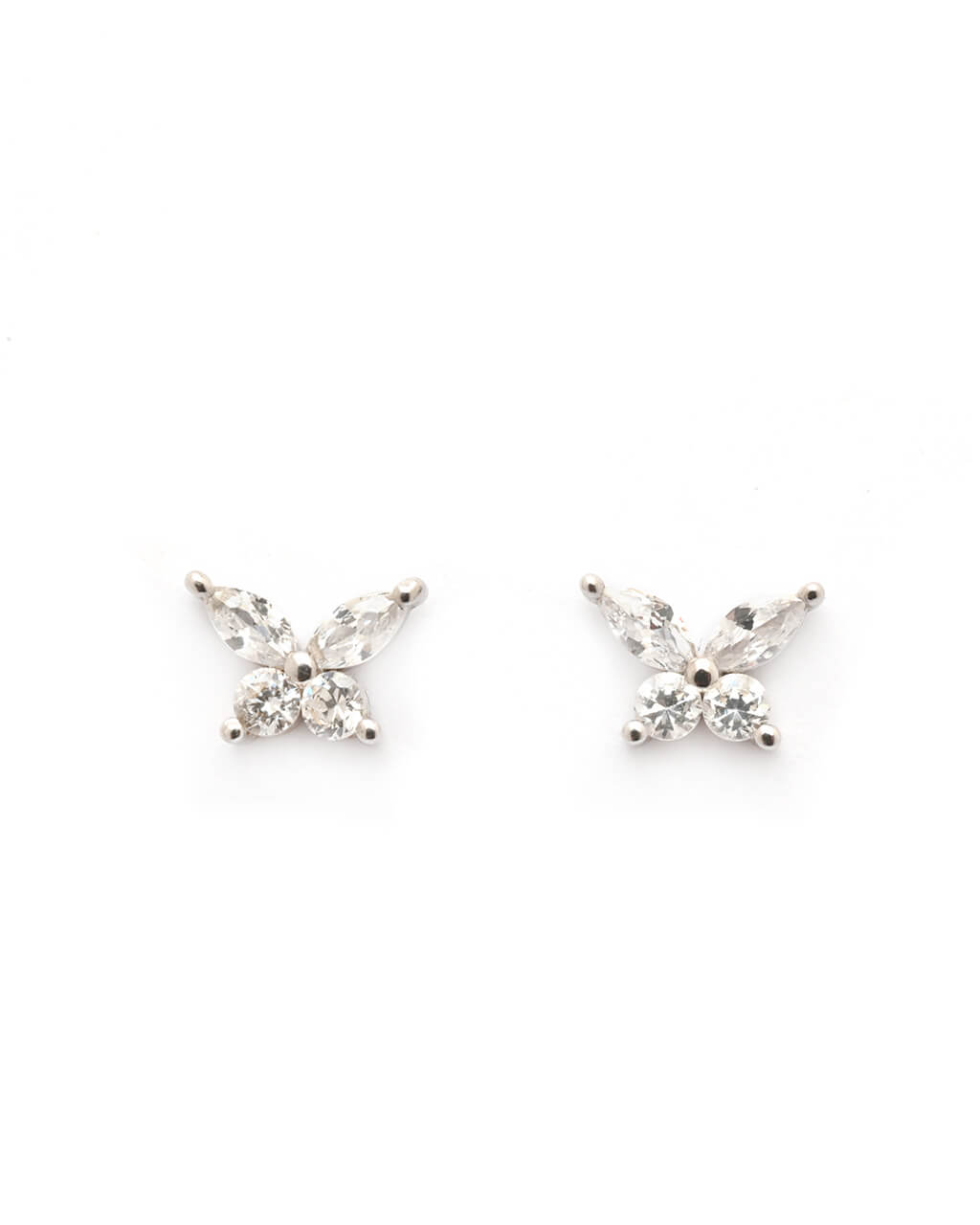 hird piercing stud, Dainty earrings, silver ear stud