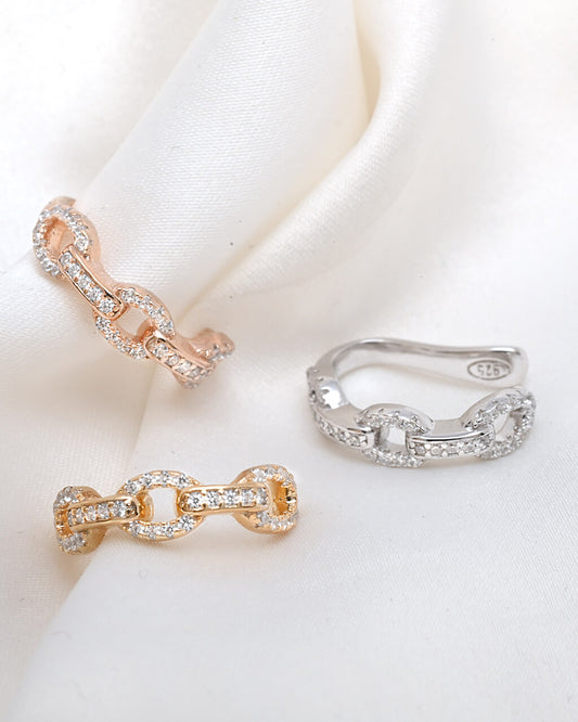 chain ear cuff no piercing, sterling silver ear cuff, rose gold chain earrings, gift for her