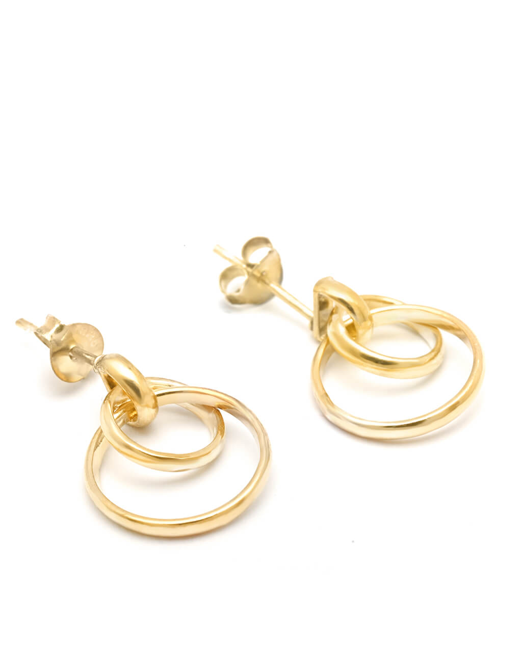 circle ear hoop stud, huggie hoops, minimalist earrings, gold Push-Back Earrings 