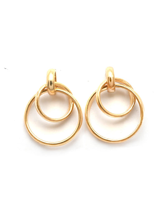 circle ear hoop stud, huggie hoops, minimalist earrings, Push-Back Earrings 