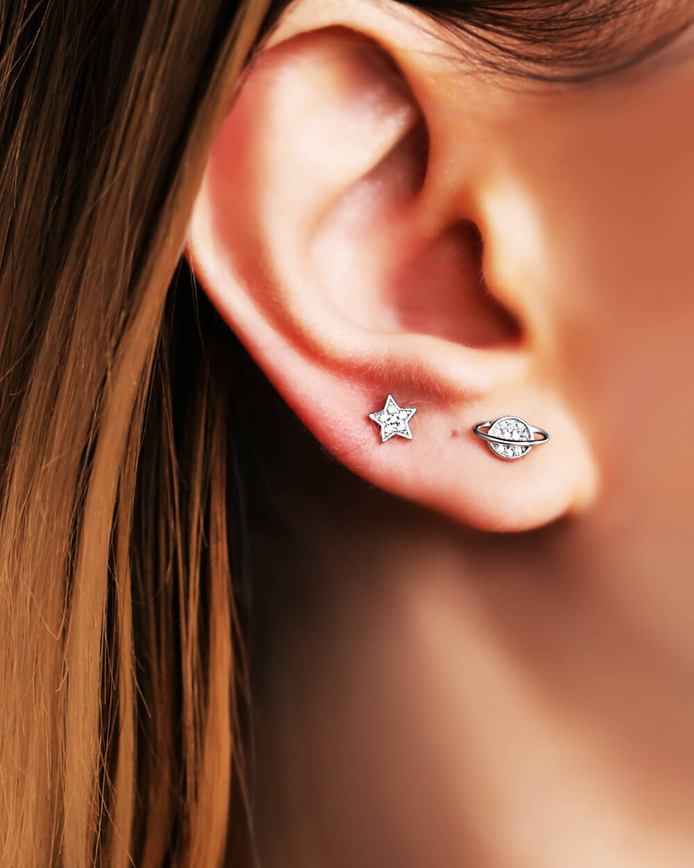 Cosmos ear stud set