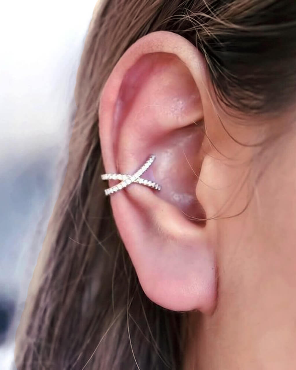 Criss Cross -X- Ear Cuff Earring
