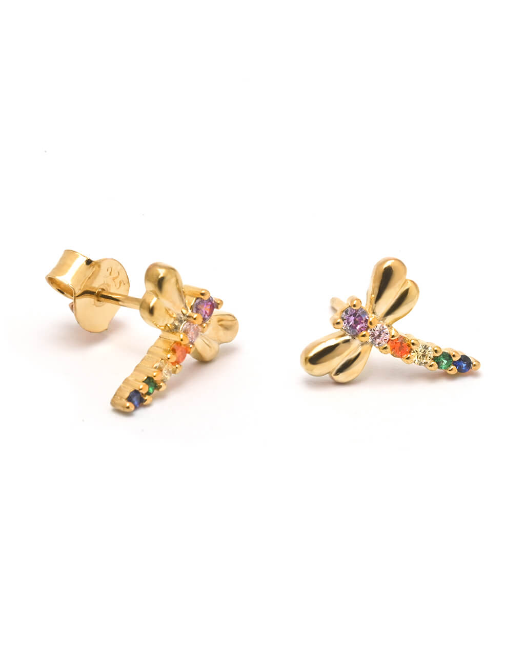 Multicolor dragonfly earrings