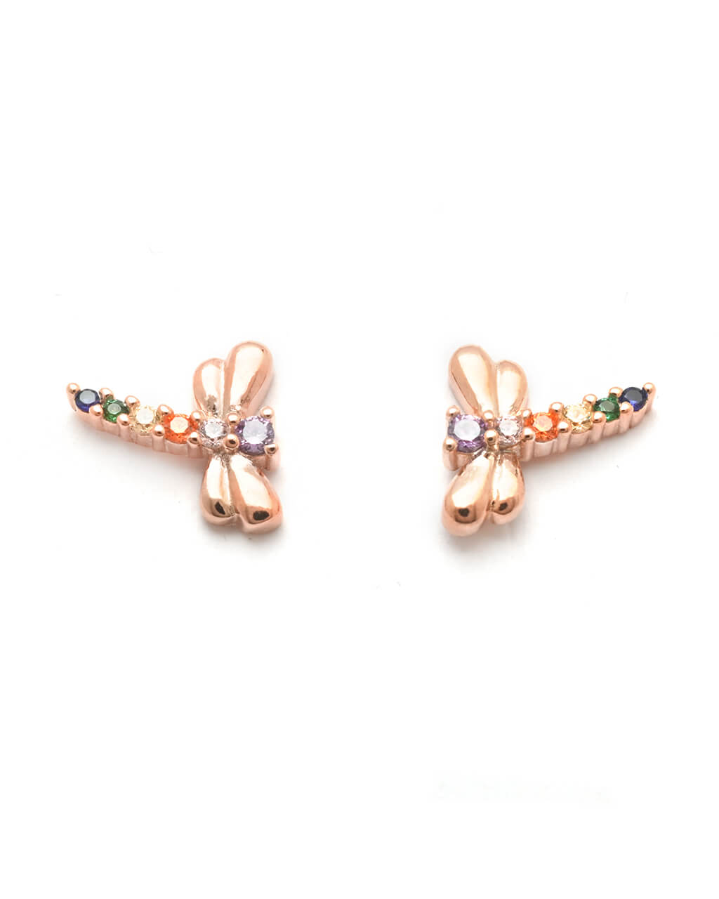 Rose multicolor ear studs, pride guide