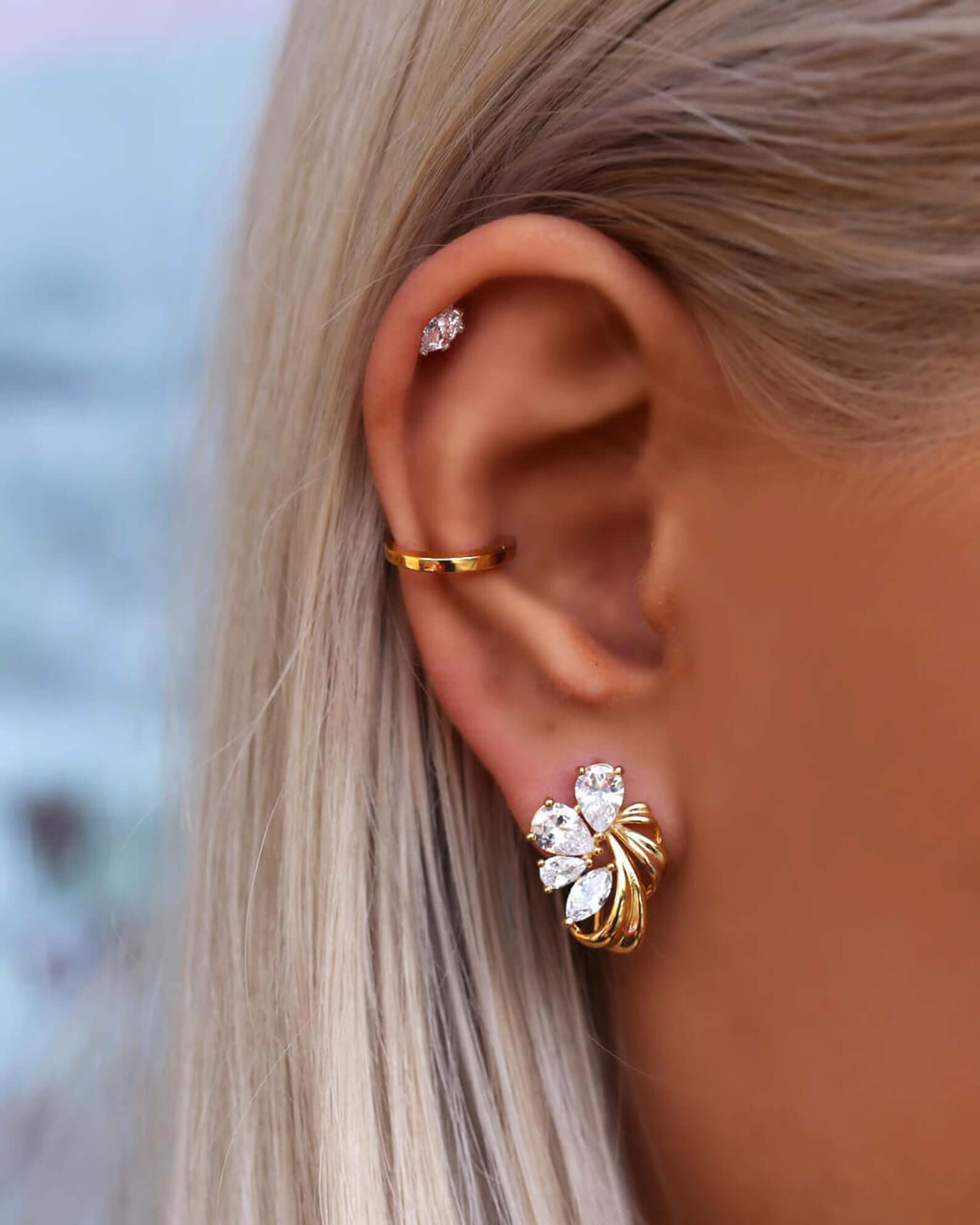 VERENDI, ear cuff, ear climber, helix earring