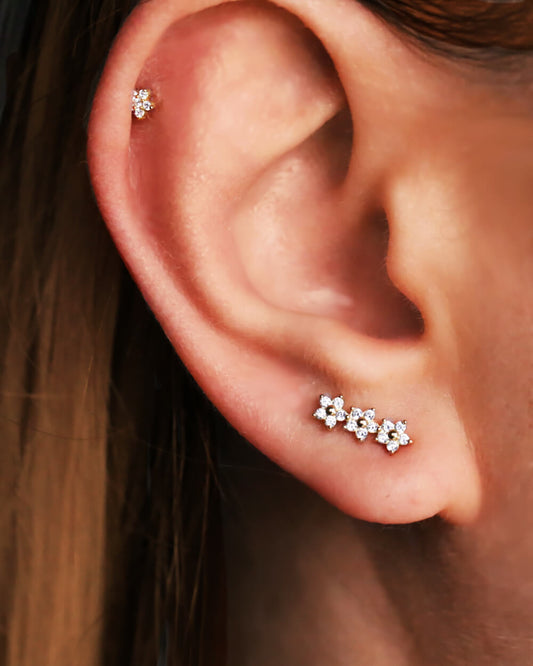 flower ear studs