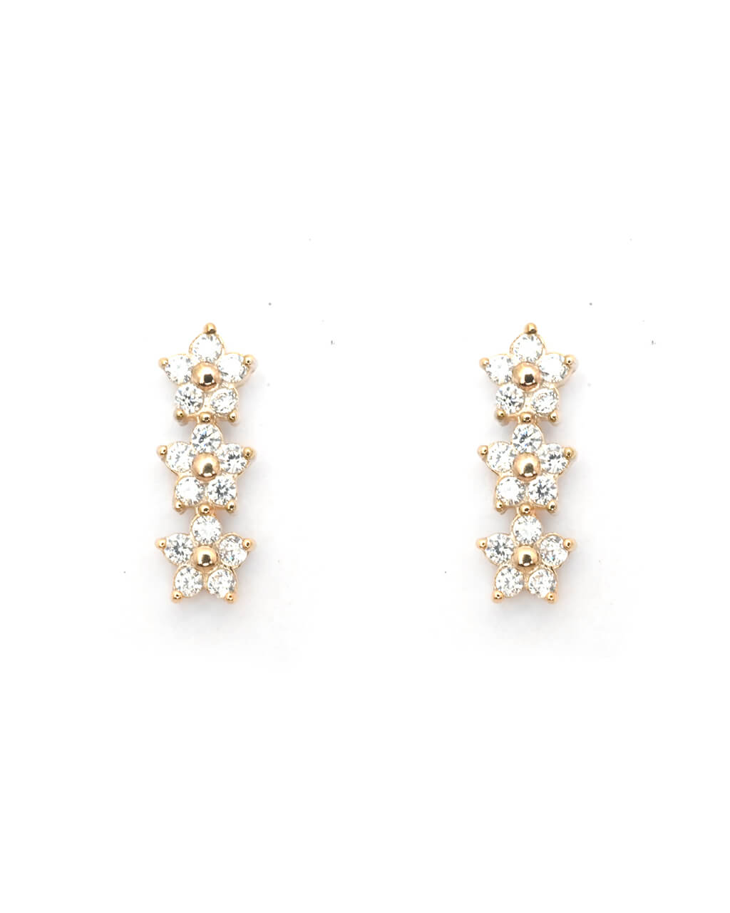 flower line ear studs