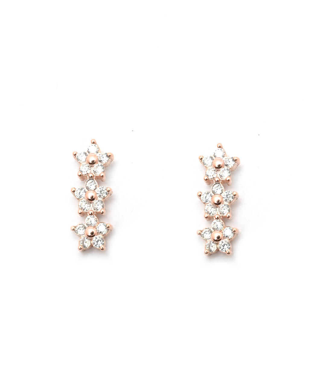 rose gold line earrings