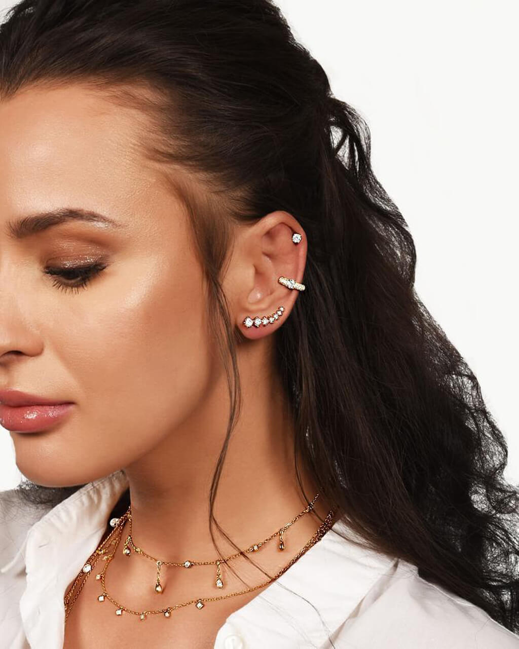 Bright Gemstone Ear Cuff