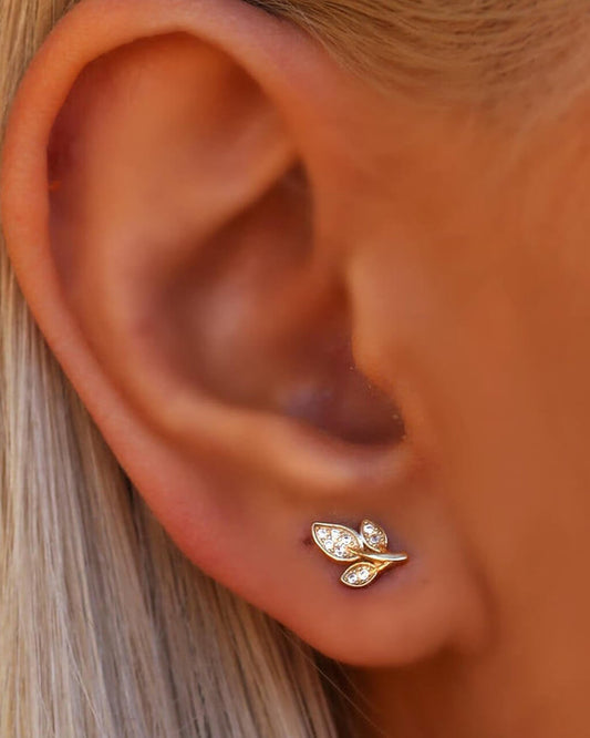 Delicate Leaf Ear Studs