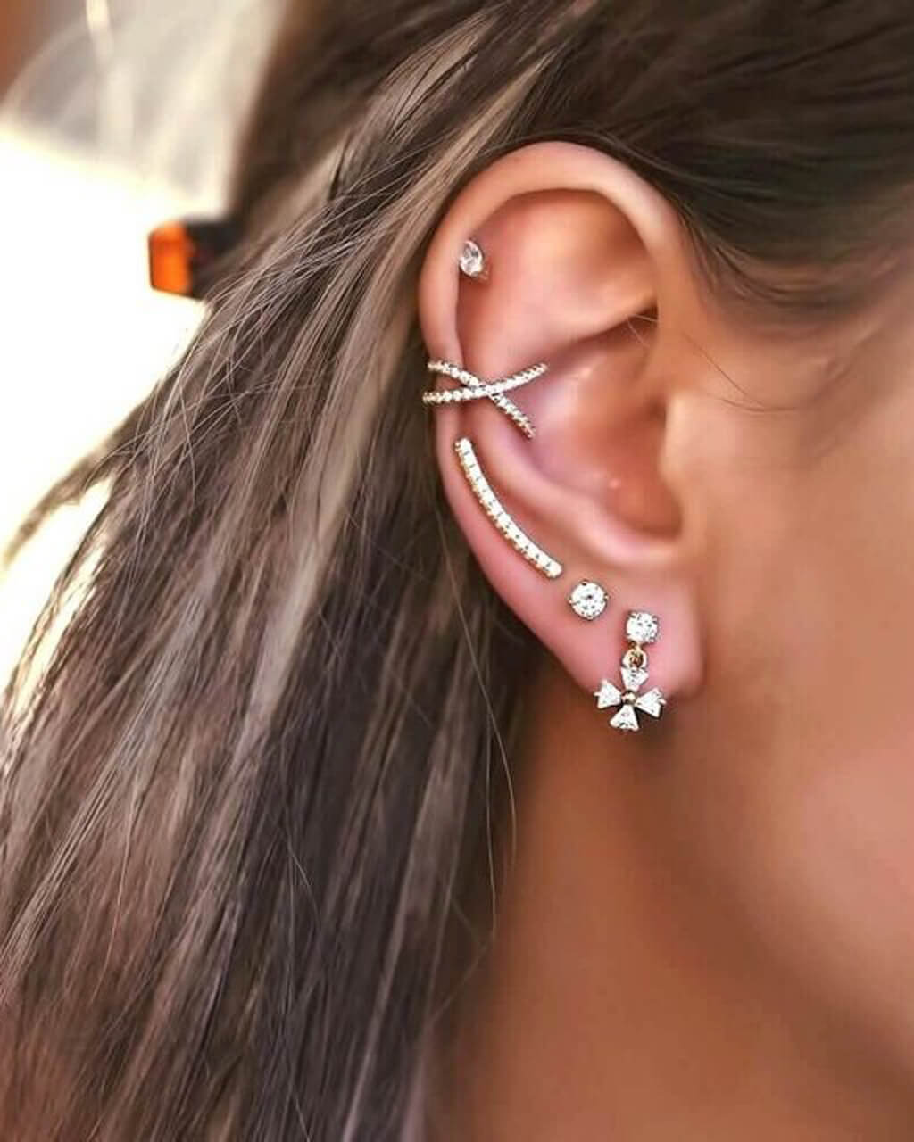Criss Cross -X- Ear Cuff Earring