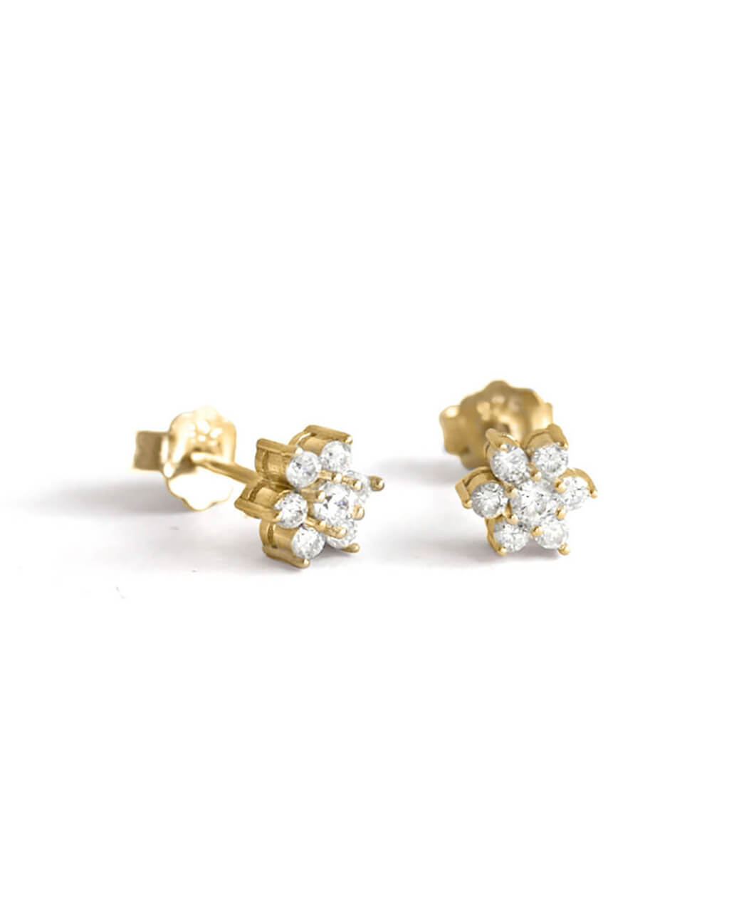 gold flower studs