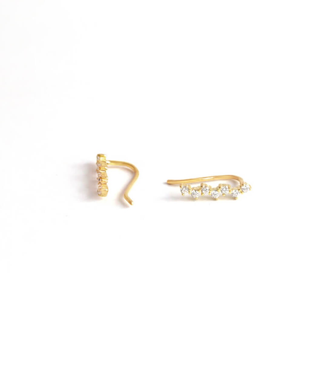 gold small ear climbers
