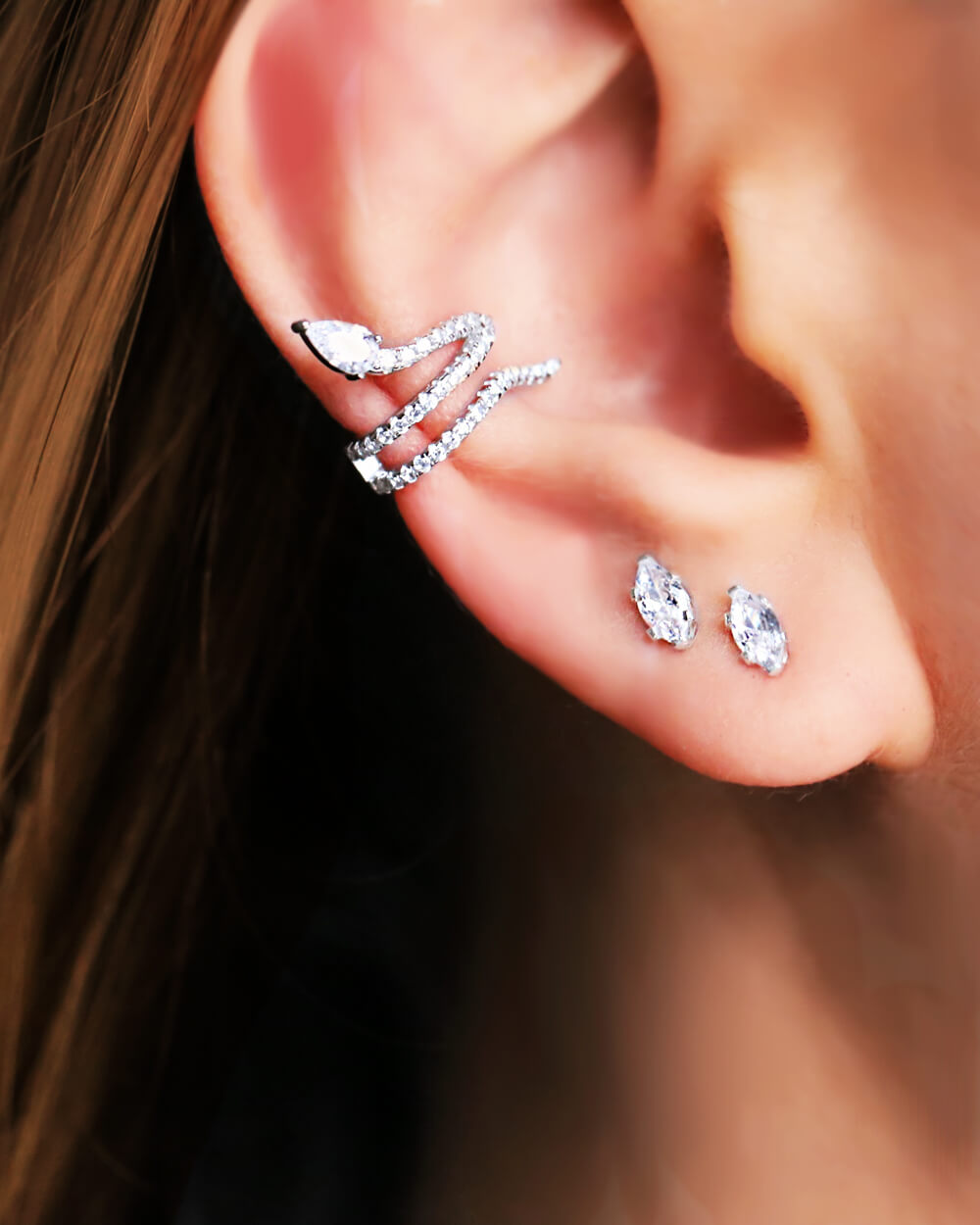 snake earring, Ear Cuff No Piercing, cartilage ear cuff, ear cuff non pierced