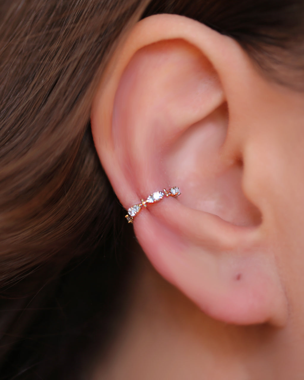 Intricate ear cuff, eye ear cuff