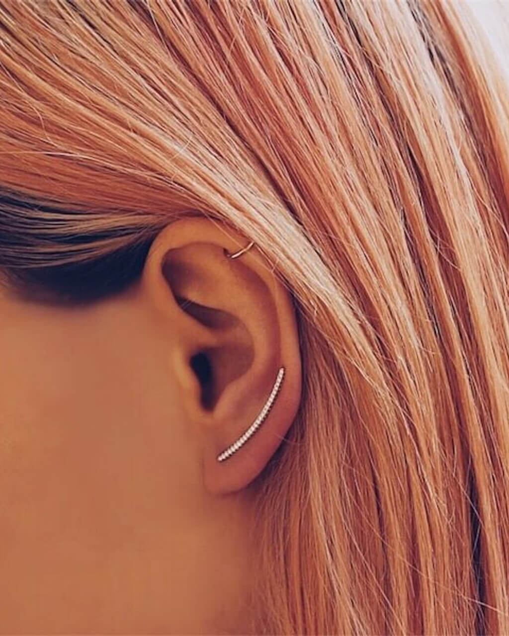 line earrings, ear climber earrings, VERENDI 