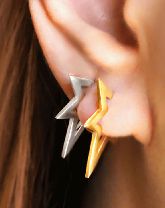 star ear hoops, celestial earrings