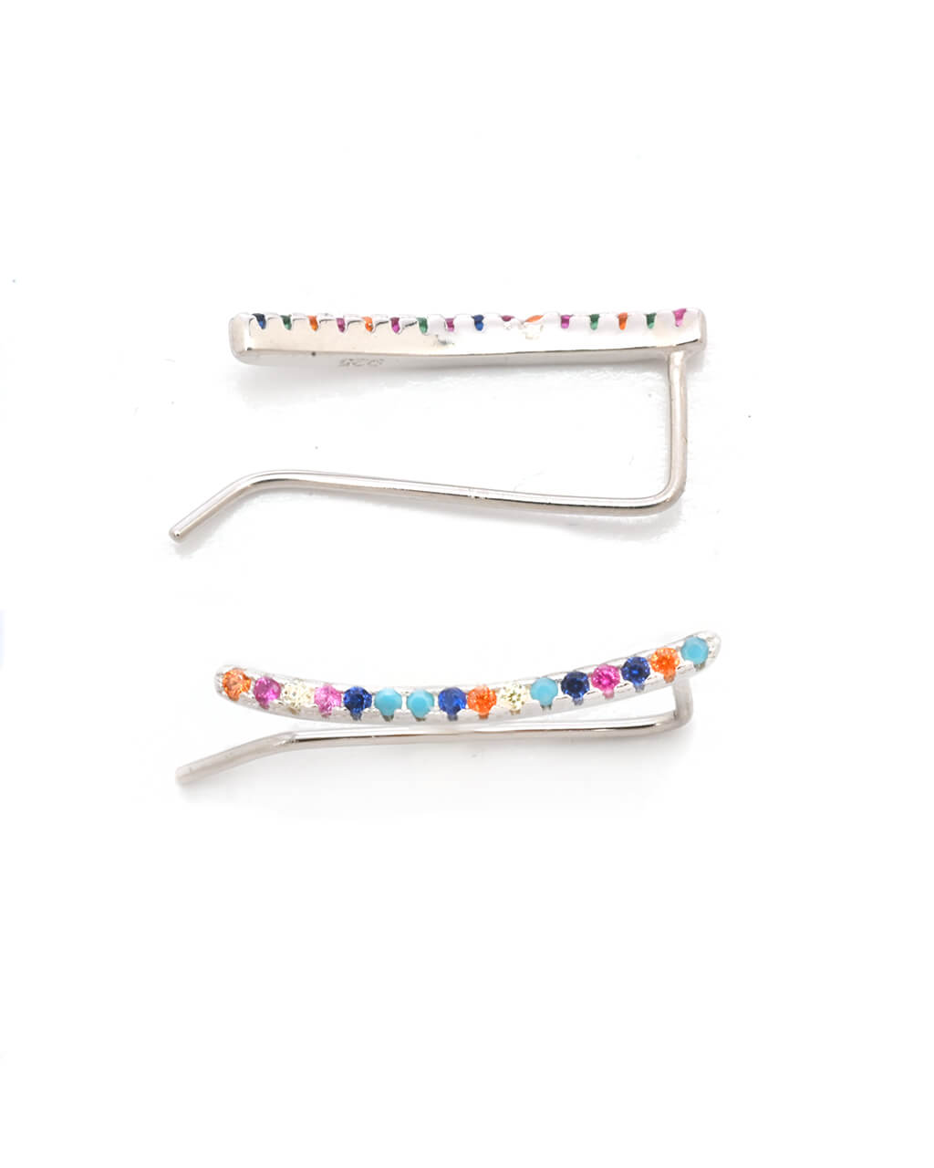 Silver ear climber, boucles d'oreille montantes