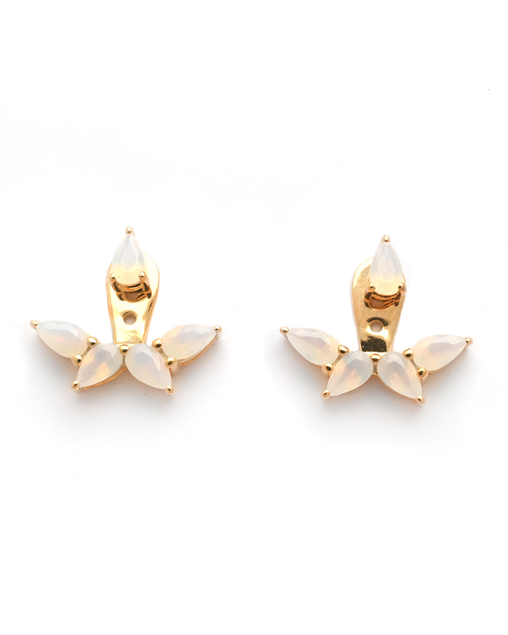 Gold opal earrings jackets