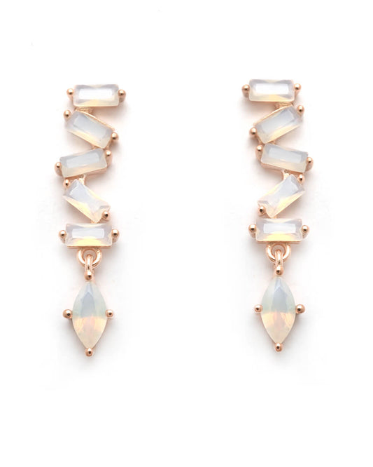 Opal drop Earrings, dangle opal earrings